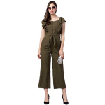 Women's Knee Length Jumpsuit Sleeveless Crepe A-Line Dress
