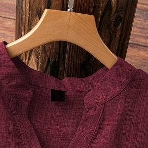 Women's Linen Blend Solid Regular Fit Tunic Top | Kurti for Women