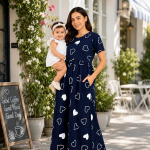 Pregnancy & Feeding Friendly Maxi Dress with Pockets