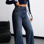 Women's Denim Stretchable High Waist Baggy Jeans for Women